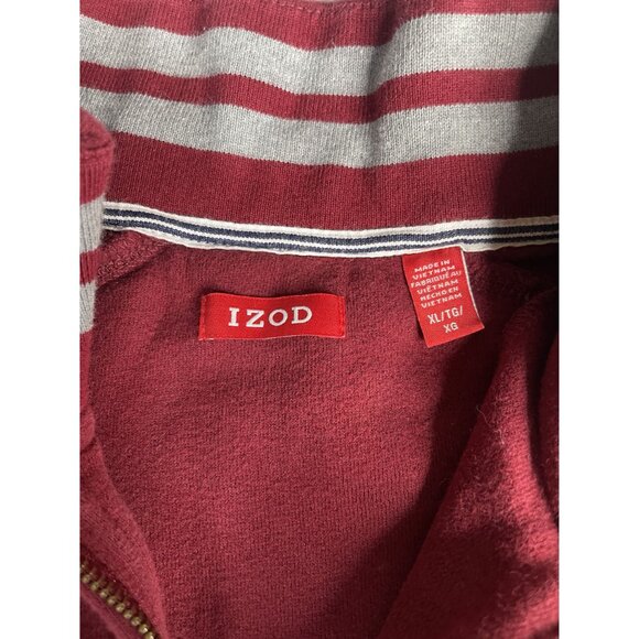 Izod Advantage Performance Stretch Quarter Zip‎ Pull Over Sweater XL Red - Picture 4 of 4